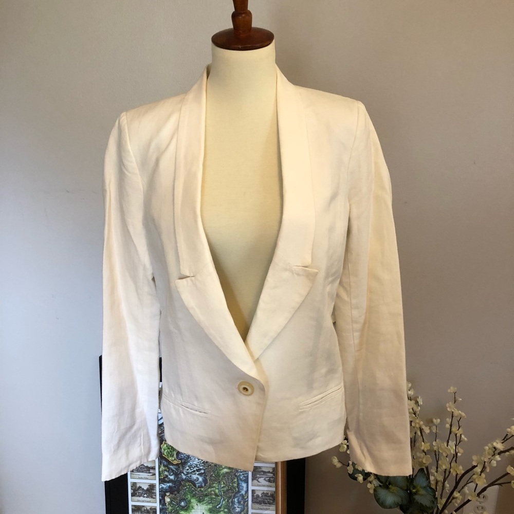 Anthropologie Cartonnier linen/cotton blend blazer